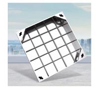 Plaque de Regard Robuste en Acier Inoxydable 70x70cm, résistante aux intempéries, Conception de Type F, adaptée aux patios et Jardins, sûre et fiable, Profondeur de 8cm.