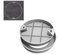 Plaque de Regard Ronde Haut de Gamme en Acier Inoxydable, diamètre 600 mm, Conception Durable et résistante à la Corrosion, Solution de Drainage Souterrain affleurante, élégante Finition ARG