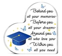 Plaque de remise de diplôme inspirante en acrylique - Cadeau pour lui, elle - Cadeau inspirant pour les étudiants, les amis, les collègues de travail - 8,4 x 8,5 cm - Signalisation décorative