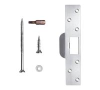 Plaque de renforcement de cadre de porte de longueur étendue, cache les dommages causés par le bois, les percussions, les trous de vis en acier inoxydable