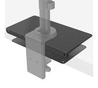 Plaque de renfort de montage pour écran - Renfort en acier fragile - Construction durable - Support universel pour stabiliser les bras de moniteur - Pied de serrage en C sur sol sensible