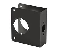 Plaque de renfort de porte professionnelle en acier noir mat pour améliorer la sécurité de la maison Installation simple pour portes en bois et métal Porte en bois