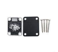 Plaque de renfort pour manche de guitare électrique avec panneau arrière et vis de montage pour guitare basse et guitare basse Argenté