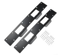 Plaque de renfort pour serrure de porte avec construction en métal à double trou pour renforcer la zone du loquet et protéger la rupture d'agat, conçue pour une performance durable (noir)