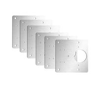Plaque de Réparation de Charnière INF en acier inoxydable - 12 trous - Lot de 6