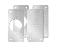 Plaque de réparation de charnière Kit de plaques fixation for charnières en acier inoxydable, 20/2 pièces, support réparation for porte d'armoire avec vis montage for meubles cuisine(2Pairs(4Pcs))
