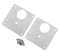 Plaque de réparation de charnière, Kit de réparation charnière 1/4 pièce en acier inoxydable brossé, plaque fixation d'armoire avec vis montage, quincaillerie porte(1 Piece Set)
