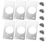 Plaque de réparation de charnière Lot de 2, 4 ou 6 plaques réparation for charnières porte d'armoire, plaque renfort, fixation d'installation épaissie, for(6pcs with 24screws)