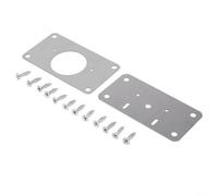 Plaque de réparation de charnière pour armoire, meubles, tiroirs, tables, lits, commodes, étagères, support en acier inoxydable pour renforcement des joints de panneau (4 pièces - A + B)