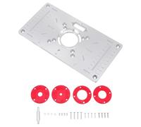 Plaque de Retournement en Alliage D’aluminium Rouge pour Menuiserie | Quatre Anneaux D’insertion, Vis de Montage Incluses, Installation Facile, pour Atelier et Bricolage Maison