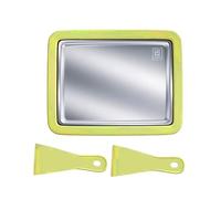 Plaque de rouleau de machine à crème glacée 2023 avec 2 spatules en acier inoxydable 304 - Ustensiles de cuisine faits à la main pour yaourts et crème glacée pour fête d'anniversaire