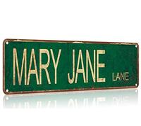 Plaque de rue 10,2 x 40,6 cm vintage rustique rétro décoration murale amusante en métal