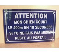 Plaque de Rue Attention Chien 20 x 30 cm signalisation Portail propriété privée Chien méchant