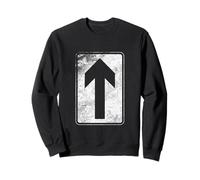 Plaque de Rue Avertissement One Way Direction T-Shirt Vintage Flèche Sweatshirt