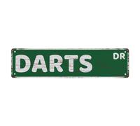 Plaque de rue Darts Dr The Unique Décoration murale du Diner vintage en métal pour magasin, café, restaurant 10,2 x 40,6 cm