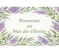 Plaque de Rue Décorative PROVENCE OLIVIERS - Style Champêtre & Méditerranéen en Aluminium - Pour Cuisine, Jardin ou Entrée - Design Nature Sud de la France - 15 x 20 cm