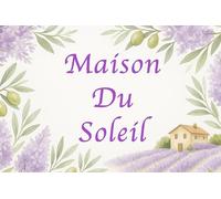 Plaque de Rue Décorative PROVENCE SOLEIL AZUR - Style Méditerranéen en Aluminium - Pour Cuisine, Jardin, Terrasse ou Entrée - Design Coloré Sud de la France - 15 x 20 cm