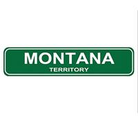 Plaque de rue du territoire du Montana, panneau en métal de qualité, panneau fantaisie pour ferme, garage, décoration murale, panneau en étain, 40,6 x 10,2 cm