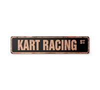 Plaque de rue vintage en métal et plastique pour course de karting, compétition, piste Tony