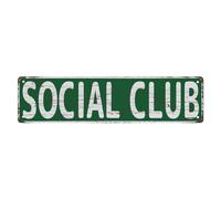 Plaque de rue vintage en métal pour bar, pub, décoration murale, 10,2 x 40,6 cm