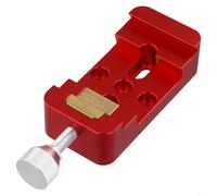 Plaque de serrage queue d'aronde en alliage d'aluminium pour montage équatorial et télescope de viseur, fixation robuste à double boulon, rouge-argent (rouge)