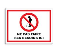 Plaque de signalisation Ne pas faire ses besoins ici en aluminium 30x20 cm