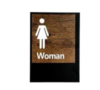 Plaque de signalisation porte salle bains en acrylique, 1 pièce, for hommes et femmes, montée sur panneau Wc, autocollant mural, carte autocollante(Color-2)