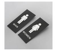 Plaque de signalisation pour toilettes, Panneaux de signalisation for toilettes hommes et femmes, plaque d'orientation WC 3D à fixation latérale, plusieurs tailles(8)