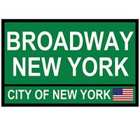 Plaque de signalisation routière de rue (Broadway New York) Plaque métallique en aluminium 20,3 x 30,5 cm
