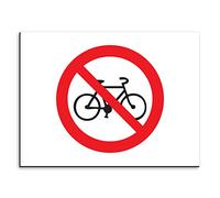 Plaque de signalisation Vélo interdit en aluminium 20x15 cm