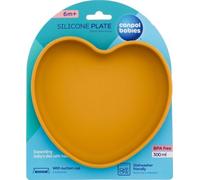 Plaque de silicone avec support adhésif Canpol cœur jaune 80/309 300ml 6m+, 1 pièce