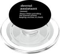 Plaque de Soins bucco-dentaires Police définition drôle Assistant Dentiste PopSockets PopGrip pour MagSafe