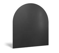 Plaque de Sol de Cheminée en Arc 80x90 cm | Protecteur de Sol Robuste | Protection Anti-Étincelles pour Foyers | sous Poêle à Bois et à Granulés - en Acier Revêtu par Pulvérisation