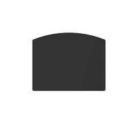 LE MARQUIER - Plaque De Sol Demi-Ronde Noire L100 H80