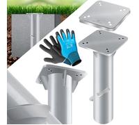 Plaque de sol pour parasol - KESSER - Universelle pour parasols avec vis M8 - Installation au sol pour gain de place