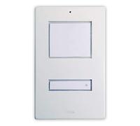 Plaque de Sonnette, 1 Fam. Aluminium Blanc