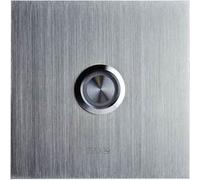 Plaque de sonnette simple m-e modern-electronics 41012 argent 8-24 V AC/DC/1 A G
