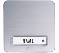 Plaque de sonnette simple m-e modern-electronics KTA-1 A/S argent 12 V/1 A
