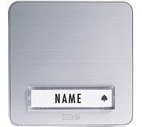M-E Modern Electronics Plaque de sonnette simple KTA-1 A/S argent 12 V/1 A