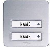 Plaque de sonnette x2 m-e modern-electronics KTA-2 A/S argent 12 V/1 A