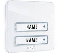 Plaque de sonnette x2 m-e modern-electronics KTA-2 W blanc 12 V/1 A