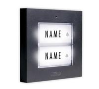 Plaque de sonnette x2 m-e modern-electronics KTB-2 A anthracite 12 V/1 A