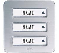 Plaque de sonnette x3 m-e modern-electronics KTA-3 A/S argent 12 V/1 A