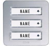 Plaque de sonnette x3 m-e modern-electronics KTA-3 A/S argent 12 V/1 A