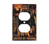 Plaque de sortie duplex rustique avec citation de la faune et la chasse | Silhouette de forêt, typographie rustique, décoration de cabine, cadeau pour amateur de plein air, esthétique de cabine