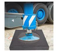 Plaque de stabilisation empilable noire ultra-résistante avec poignée ergonomique - Stabilisateurs incassables pour remorques (70 x 70 x 7 cm) Empêchent l'enfoncement, Idéal pour les camping