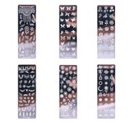 Plaque de Stamping Ailes pour 6 Pièces Manucure Fleurs