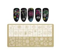 Plaque de stamping pour nail art en acier inoxydable, motif papillon floral et nœud, accessoires de manucure, décoration de salon, plaques de tampon pour les professionnels