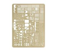 Plaque de stamping pour ongles créatifs avec gravure précise Motif papillon et floral