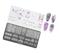 Plaque de stamping pour ongles français - Pochoir à ongles - Lignes creuses - Pochoir pour manucure - Pochoir pour ongles - Décoration artistique